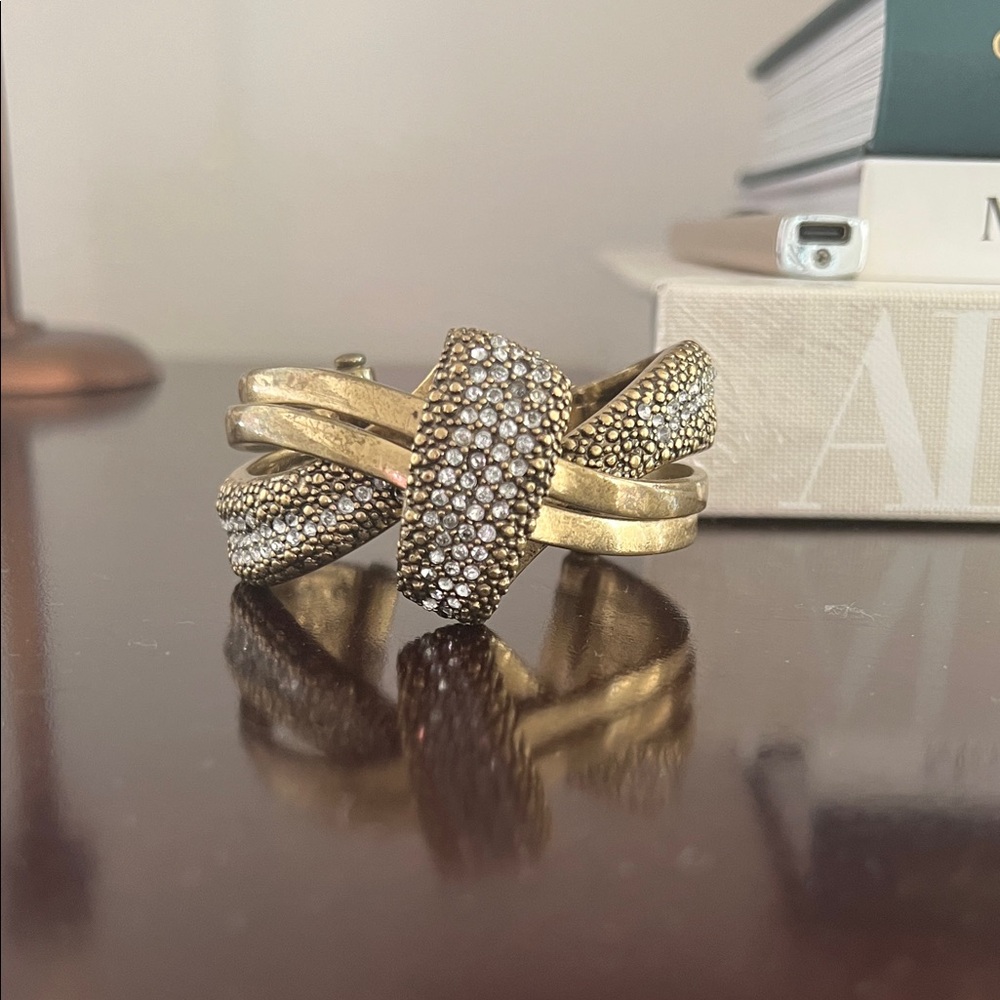 Anthropologie Gold and Silver Crystal Bracelet - Picture 1 of 4